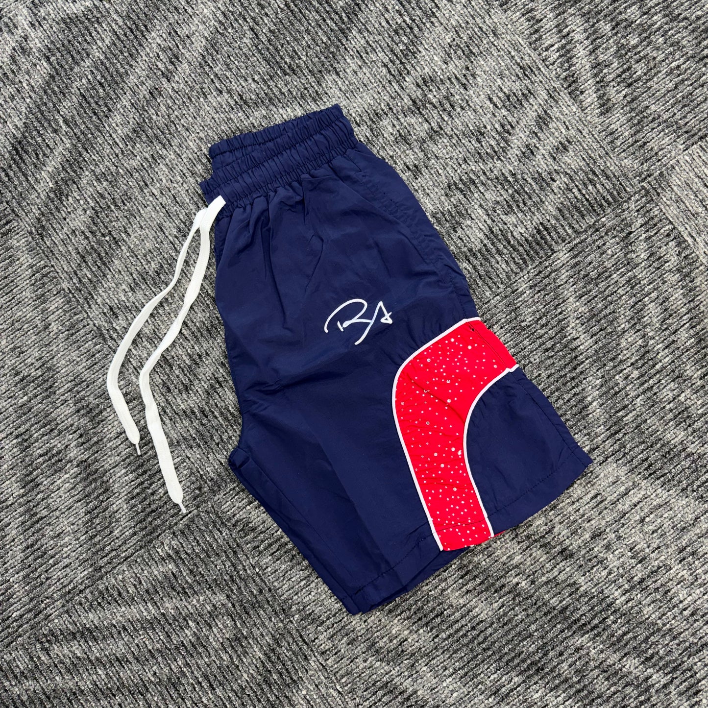 Navy “New Star” Windbreaker Shorts